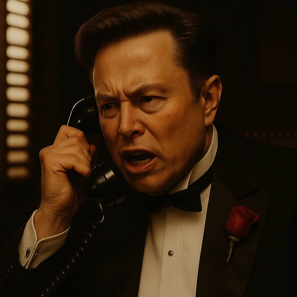 The GrokFather on the phone